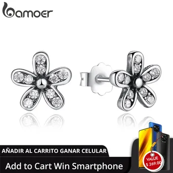 BAMOER Authentic 925 Sterling Silver Dazzling Daisy Stud Earrings With Clear CZ Jewelry ANNIVERSARY SALE 2018 PAS403 
BAMOER Authentic 925 Sterling Silver Dazzling Daisy Stud Earrings With Clear CZ Jewelry ANNIVERSARY SALE 2018 PAS403