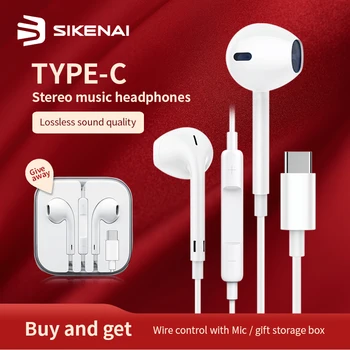 Sikenai Wired Earphone Type C for Samsung Xiaomi Huawei OPPO ViVO Earbuds with Mic Earphone
Sikenai Wired Earphone Type C for Samsung Xiaomi Huawei OPPO ViVO Earbuds with Mic Earphone