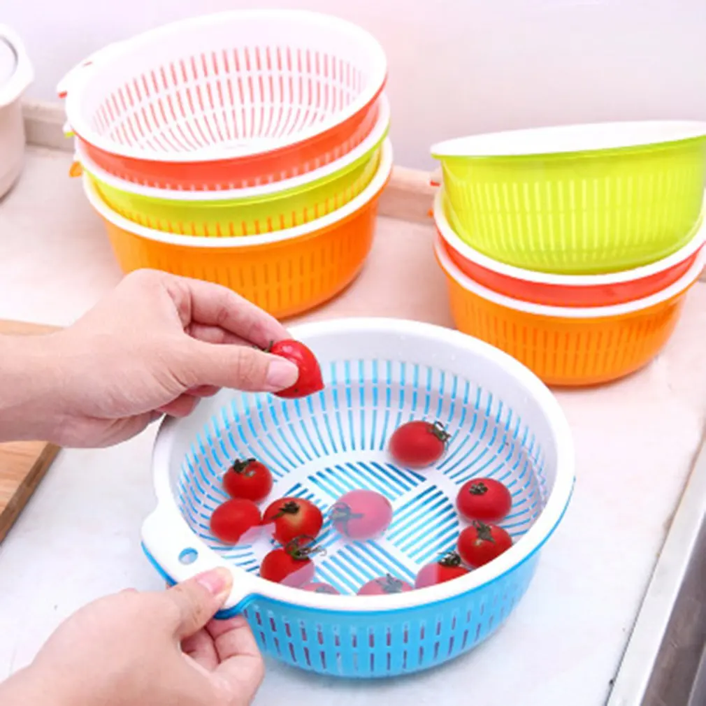 Vegetables Fruit Drain Basket Multi-function Double Layer Storage Strainer Plastic Household Kitchen Gadgets
Vegetables Fruit Drain Basket Multi-function Double Layer Storage Strainer Plastic Household Kitchen Gadgets