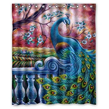 Artistic Paintings Elegance Peacock Shower Curtain Waterproof Fabric Bathroom Shower Curtain Home Decor With Accessories
Artistic Paintings Elegance Peacock Shower Curtain Waterproof Fabric Bathroom Shower Curtain Home Decor With Accessories