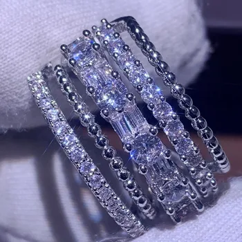 New Brand New Luxury Jewelry 925 Silver&Gold Fill Princess Cut White Clear 5A Zircon Promise Women Wedding Bridal Ring For Lover
New Brand New Luxury Jewelry 925 Silver&Gold Fill Princess Cut White Clear 5A Zircon Promise Women Wedding Bridal Ring For Lover