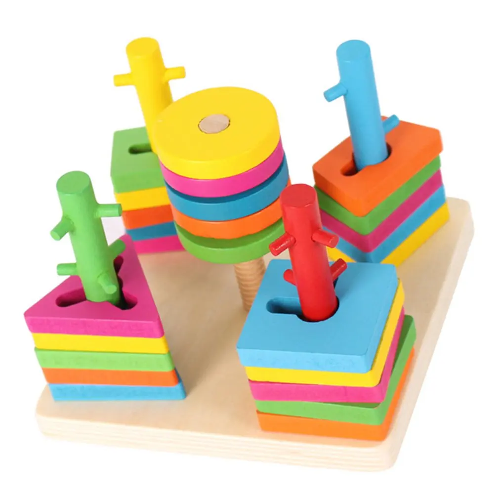 Children's Educational Toys Wooden Five-Column Building Blocks Toy Early Educational Toy Color Shape Recognition Toy
Children's Educational Toys Wooden Five-Column Building Blocks Toy Early Educational Toy Color Shape Recognition Toy