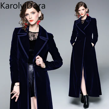 New 2020 Spring Runway Designer Women Vintage Notched Collar Wrap Black Velvet Maxi Coat Thick Warm Long Trench Coat Outwear
New 2020 Spring Runway Designer Women Vintage Notched Collar Wrap Black Velvet Maxi Coat Thick Warm Long Trench Coat Outwear