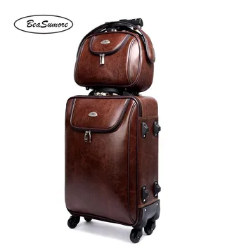BeaSumore Men Business Rolling Luggage Set Spinner 20 inch Retro PU Leather Wheel Suitcases Cabin Trolley password Travel Bag
BeaSumore Men Business Rolling Luggage Set Spinner 20 inch Retro PU Leather Wheel Suitcases Cabin Trolley password Travel Bag