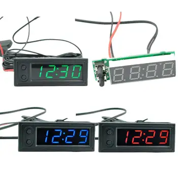 LED Precision Clock Inside Outside Temperature Battery Voltage Monitor Panel Meter for Car / Auto -35-120C/ 5.0-28 V Test Range
LED Precision Clock Inside Outside Temperature Battery Voltage Monitor Panel Meter for Car / Auto -35-120C/ 5.0-28 V Test Range
