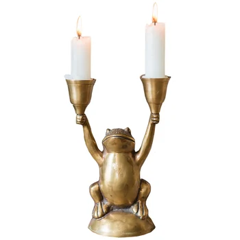 Candle Stand Vintage Brass Handmade Frog Candlestick Study Ornaments Gift Bougeoir Table Decorations Home Candle Holder 30ZT174
Candle Stand Vintage Brass Handmade Frog Candlestick Study Ornaments Gift Bougeoir Table Decorations Home Candle Holder 30ZT174