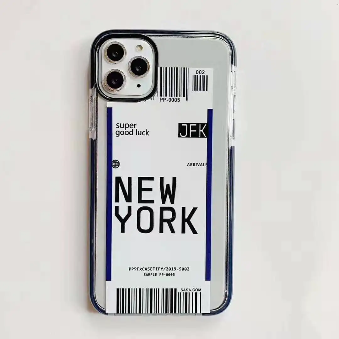 Toronto New York Luxury Air Tickets Bar code Label case for iPhone 11 Pro XS Max XR 6s 7 8 Plus Los Angeles 3D Color Clear cover H7a9563c82d75437f93813eef9fc89d58c - Toronto New York Luxury Air Tickets Bar code Label case for iPhone 11 Pro XS Max XR 6s 7 8 Plus Los Angeles 3D Color Clear cover