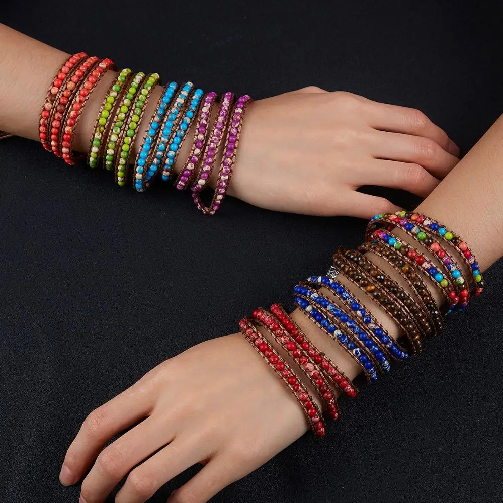 Rinhoo 1PC 4mm Triple Colorful Natural Stone Beads Weaving Adjustable Rope Chain Bracelet For Women's Fashion Jewelry Gift
Rinhoo 1PC 4mm Triple Colorful Natural Stone Beads Weaving Adjustable Rope Chain Bracelet For Women's Fashion Jewelry Gift