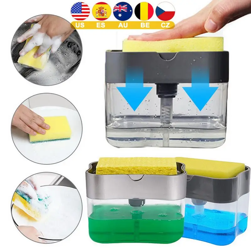 Soap Pump Dispenser With Sponge Holder 2-in-1 Liquid Dispenser Container Hand Press Soap Organizer Kitchen Cleaner Tools
Soap Pump Dispenser With Sponge Holder 2-in-1 Liquid Dispenser Container Hand Press Soap Organizer Kitchen Cleaner Tools