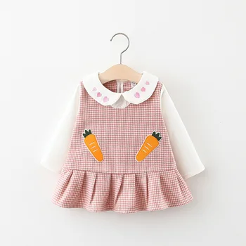 Girls Dress 2020 Autumn Carrot Embroidery Dress Long Sleeve Girls Clothes Solid Pocket Sweater Dresses Kids Christmas Dresses
Girls Dress 2020 Autumn Carrot Embroidery Dress Long Sleeve Girls Clothes Solid Pocket Sweater Dresses Kids Christmas Dresses