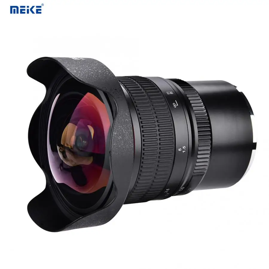 Meike Camera Lens 8mm F3.5 Manual Focus Wide Angle Fisheye Camera Lens for Canon Nikon Sony Olympus Fujifilm Camera
Meike Camera Lens 8mm F3.5 Manual Focus Wide Angle Fisheye Camera Lens for Canon Nikon Sony Olympus Fujifilm Camera