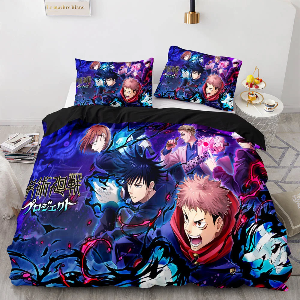 Japanese Jujutsu Kaisen Bedding Set Anime Duvet Cover Pillowcase Twin Queen King Single Size Bed Sets for Kids Decor Room
Japanese Jujutsu Kaisen Bedding Set Anime Duvet Cover Pillowcase Twin Queen King Single Size Bed Sets for Kids Decor Room