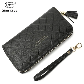 Long Pu Leather Purse for Woman Fashion Tassel Cell Phone Pocket Wallet Zipper Pouch Card Holders Female Clutch Six Colors Gift
Long Pu Leather Purse for Woman Fashion Tassel Cell Phone Pocket Wallet Zipper Pouch Card Holders Female Clutch Six Colors Gift