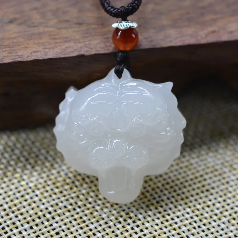 Drop shipping XinJiang White Jade Tiger Head Pendant Necklace Jade Stone Amulet Necklace With Chain For Men Women 
Drop shipping XinJiang White Jade Tiger Head Pendant Necklace Jade Stone Amulet Necklace With Chain For Men Women