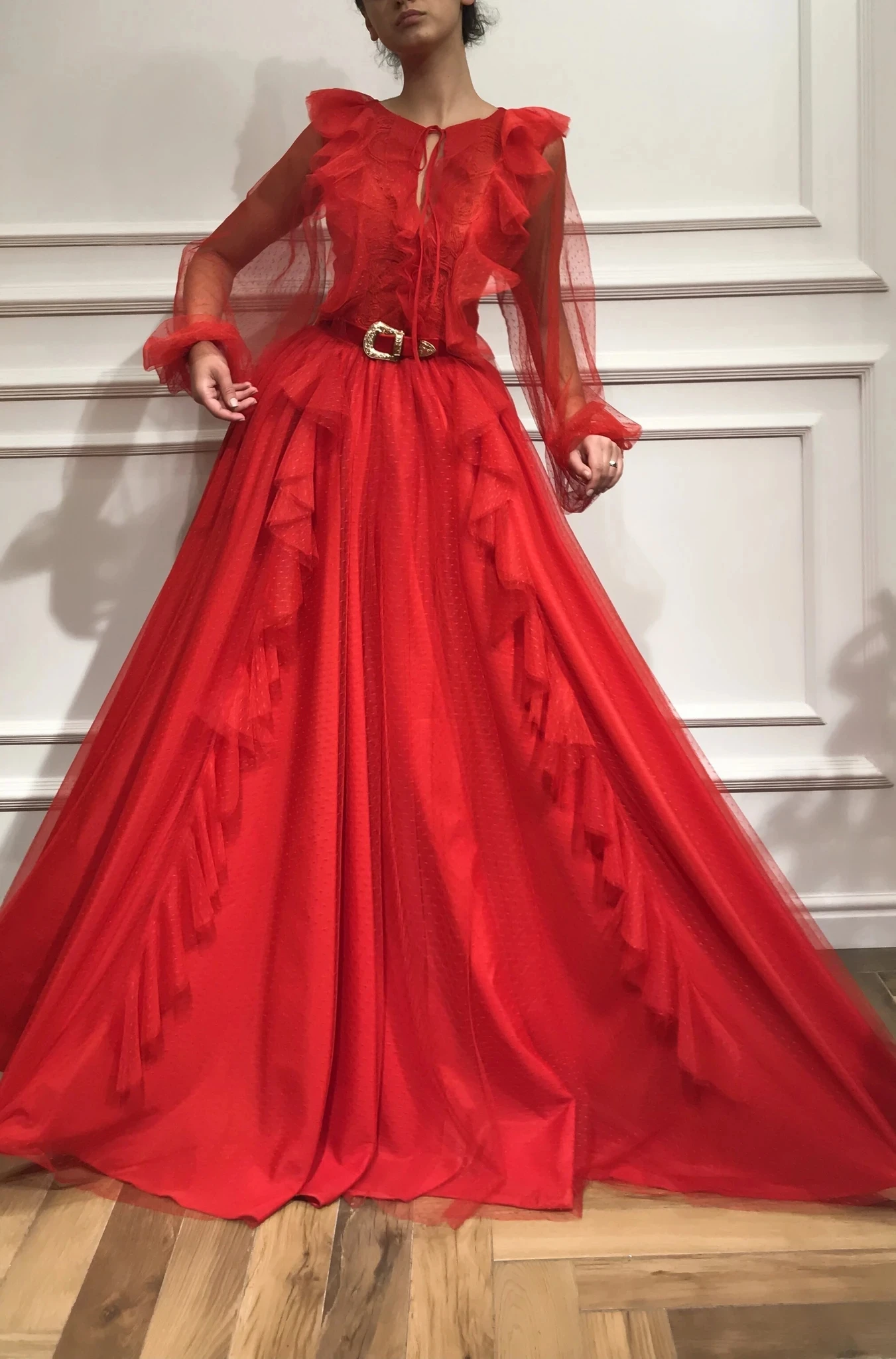 BridalAffair, красная фатиновая ткань, модель 2021 года, новые ретро платья-трапеции с длинными рукавами и поясом для вечеринки и свадьбы
BridalAffair, красная фатиновая ткань, модель 2021 года, новые ретро платья-трапеции с длинными рукавами и поясом для вечеринки и свадьбы