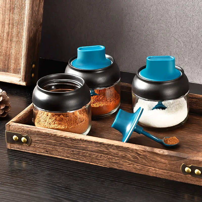 Glass Spice Jars Honey Brush Oil Spice Bottles Seasoning Storage Containers Salt Storage Box with Serving Spoon Kitchen Supplies
Glass Spice Jars Honey Brush Oil Spice Bottles Seasoning Storage Containers Salt Storage Box with Serving Spoon Kitchen Supplies