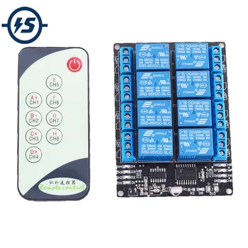 Infrared Receiver Module 9-Key Remote Control Self-Lock Control Switch Module DC 5V 8CH 8bit
Infrared Receiver Module 9-Key Remote Control Self-Lock Control Switch Module DC 5V 8CH 8bit