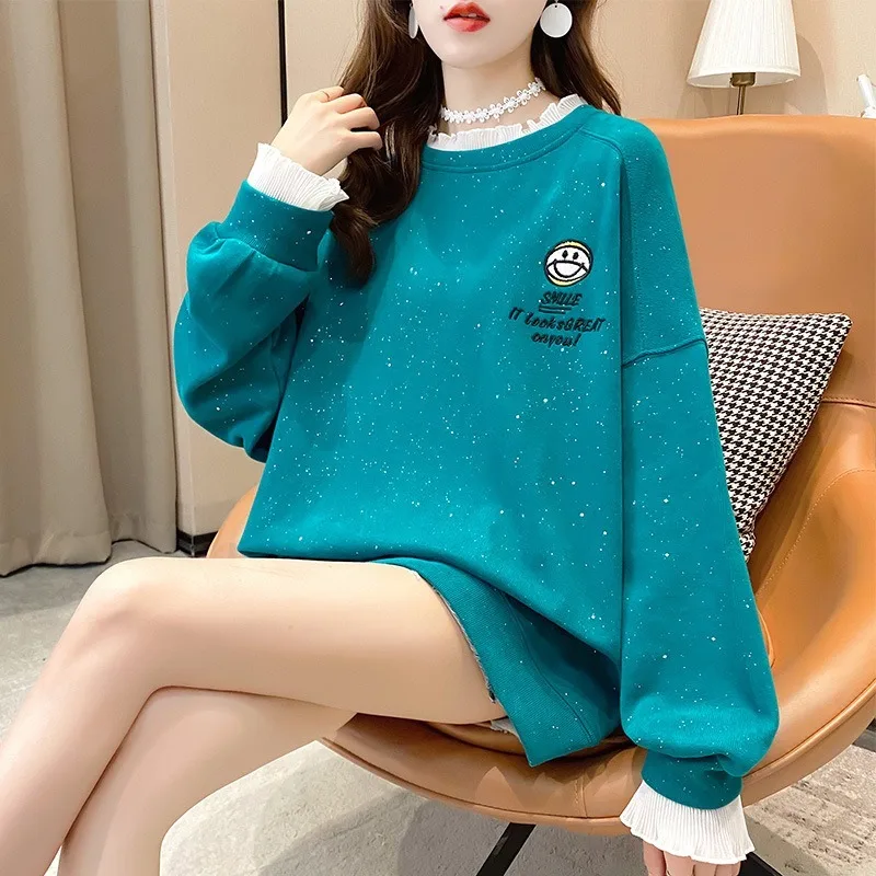 Thin-Clothed Women 2020 Autumn Winter New Hot-Drilled Lace Embroidery Ins Wind Jacket Tide TopCotton Polyester Casual Pullovers
Thin-Clothed Women 2020 Autumn Winter New Hot-Drilled Lace Embroidery Ins Wind Jacket Tide TopCotton Polyester Casual Pullovers