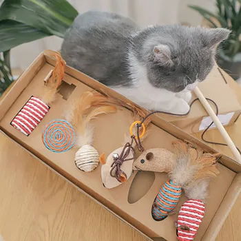 JORMEL A set of 7 pcs of pet supplies cat toy combination funny cat stick feather bell ball
JORMEL A set of 7 pcs of pet supplies cat toy combination funny cat stick feather bell ball