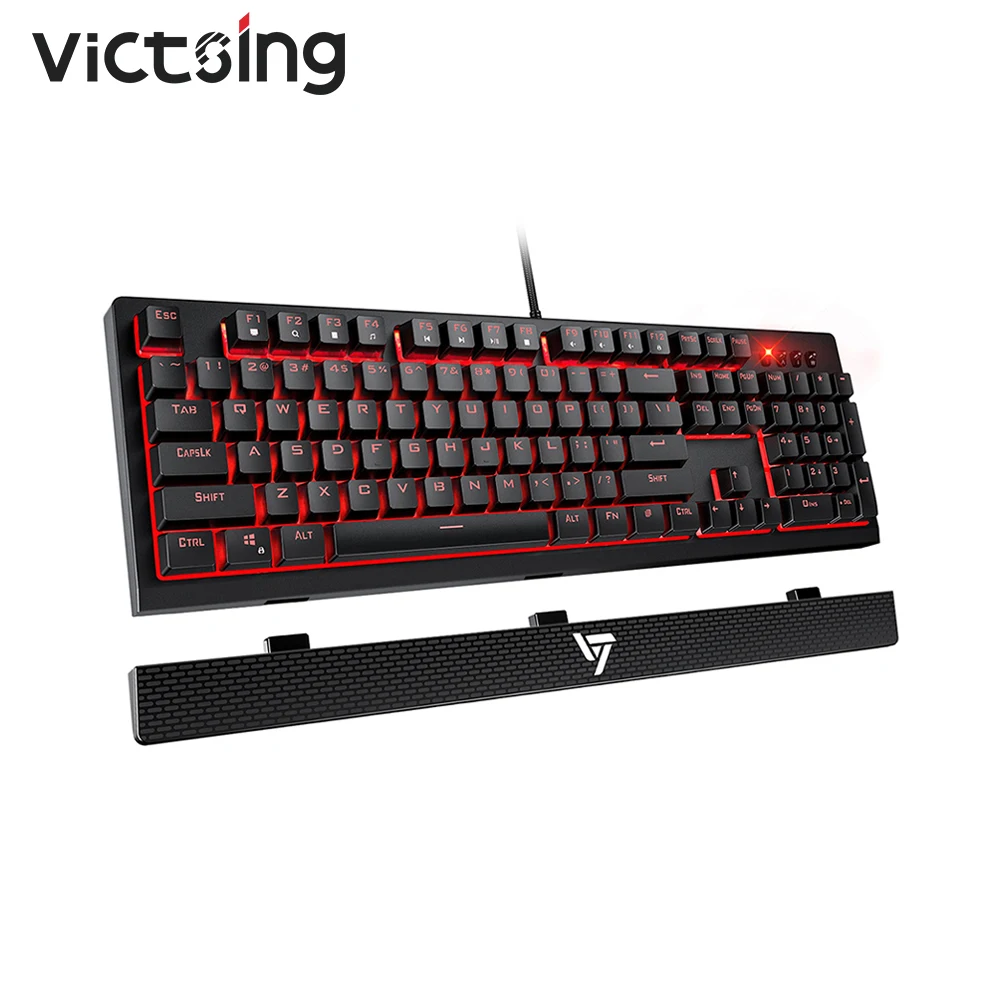 VicTsing PC175 Mechanical Keyboard Red Switch Gaming Keyboard 104 Keycaps With Detachable Wrist Rest LED Backlit For PC Gamer
VicTsing PC175 Mechanical Keyboard Red Switch Gaming Keyboard 104 Keycaps With Detachable Wrist Rest LED Backlit For PC Gamer