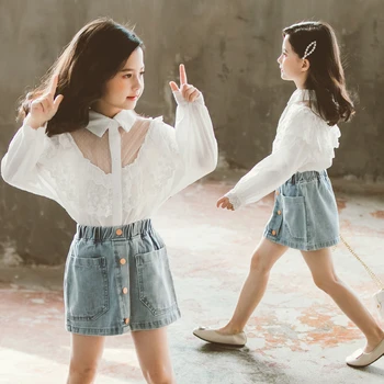 4-13Years High Quality Girl Clothing Set 2020 New Spring Autumn Fashion Solid Shirt + Denim Skirt Toddler Children Sets for Girl
4-13Years High Quality Girl Clothing Set 2020 New Spring Autumn Fashion Solid Shirt + Denim Skirt Toddler Children Sets for Girl