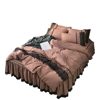 Internet Famous Lace Bed Skirt Four-Piece Set with Skirt Bedspread Mattress Cover Pure Cotton Simple Bed Set Bed Comforters
Internet Famous Lace Bed Skirt Four-Piece Set with Skirt Bedspread Mattress Cover Pure Cotton Simple Bed Set Bed Comforters