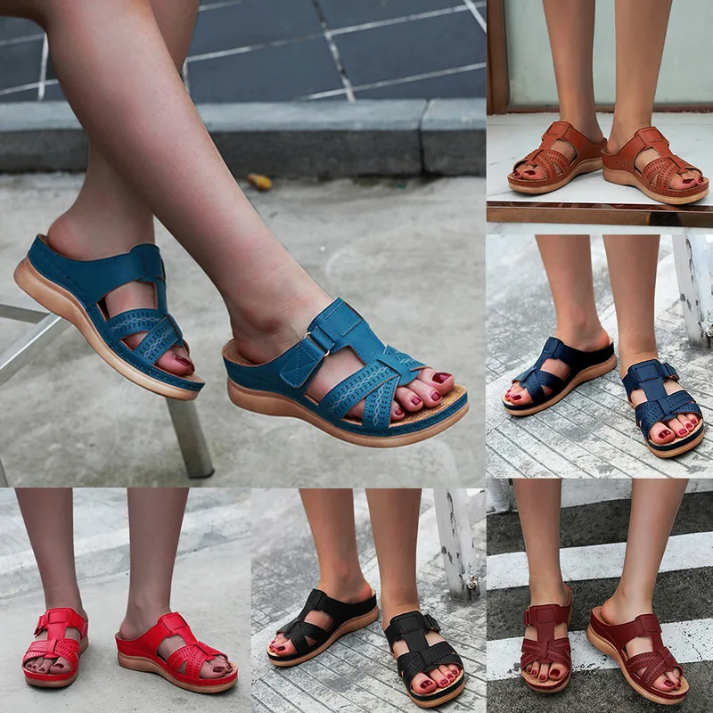 Fashion 2021 Summer Women Wedge Sandals Premium Orthopedic Open Toe