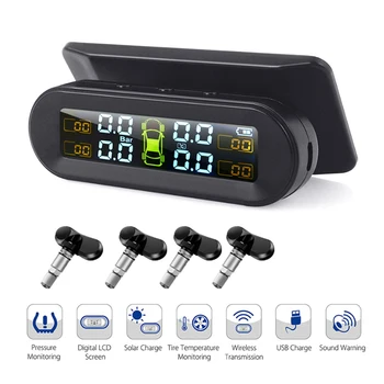 Tyre Pressure Sensor With 4 Internal Sensors Temperature Warning Fuel Save Car Tire Pressure Monitor System Solar TPMS
Tyre Pressure Sensor With 4 Internal Sensors Temperature Warning Fuel Save Car Tire Pressure Monitor System Solar TPMS