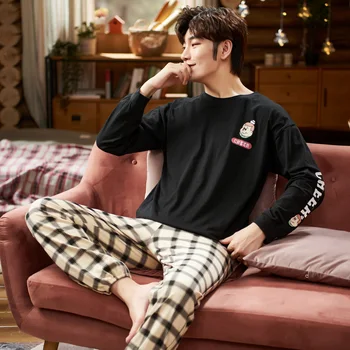 Autumn Men Pajamas Long Sleeve Pijama Male Pajama Set Men Striped Pyjamas Cotton Pajamas For Men Sleepwear Homewear Sleep Lounge
Autumn Men Pajamas Long Sleeve Pijama Male Pajama Set Men Striped Pyjamas Cotton Pajamas For Men Sleepwear Homewear Sleep Lounge