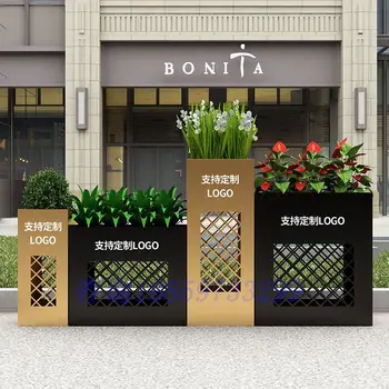 Outdoor Wrought Iron Flower Box Sales Department Commercial Square Floor-standing Flower Pot Custom Terrace Landscape Flower Flo
Outdoor Wrought Iron Flower Box Sales Department Commercial Square Floor-standing Flower Pot Custom Terrace Landscape Flower Flo