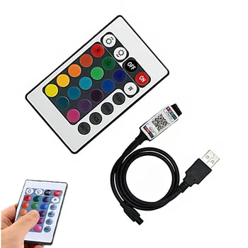 LED 24 key USB bluetooth controller TV background light intelligent music controller
LED 24 key USB bluetooth controller TV background light intelligent music controller