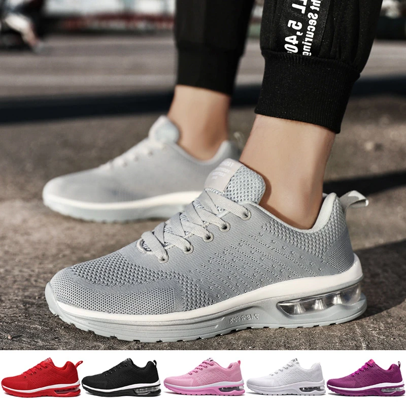 Men Women Air Cushion Running Shoes Light Breathable Mesh Casual Sports Shoes Damping Comfortable Jogging Sneakers Plus Size
Men Women Air Cushion Running Shoes Light Breathable Mesh Casual Sports Shoes Damping Comfortable Jogging Sneakers Plus Size