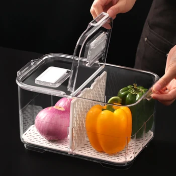AMINNO Fruit Vegetable Fridge Fresh Storage Container 4.7L Plastic Drain Box Food Organizer Tray Sturdy
AMINNO Fruit Vegetable Fridge Fresh Storage Container 4.7L Plastic Drain Box Food Organizer Tray Sturdy
