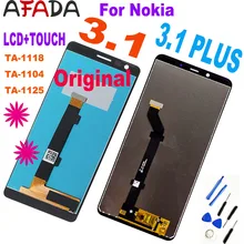 Ensemble écran tactile LCD, pour Nokia 3.1 plus TA-3.1 TA-1118 TA-1104 TA-1125, Original=