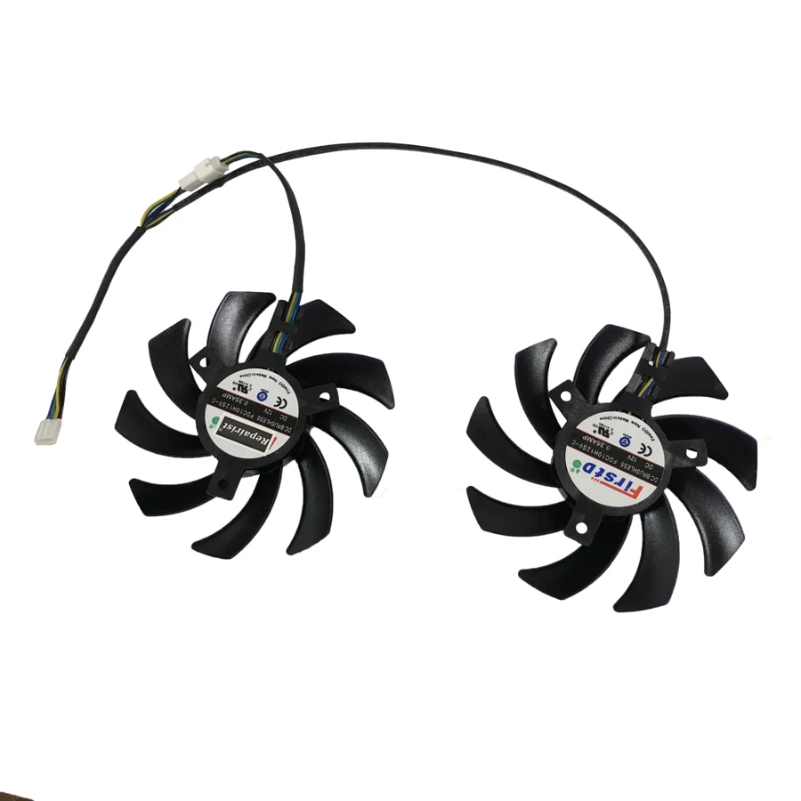 Кулер VGA для видеокарты XFX R9 480/470/390X 8G RX480 RX470 2 шт./лот RX 390 4 контакта 85