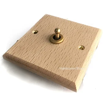 Home Improvement 86 Type Wall Light Toggle Switch 2 Way Simple Style Beech Wood Panel Brass Lever Switch Socket
Home Improvement 86 Type Wall Light Toggle Switch 2 Way Simple Style Beech Wood Panel Brass Lever Switch Socket