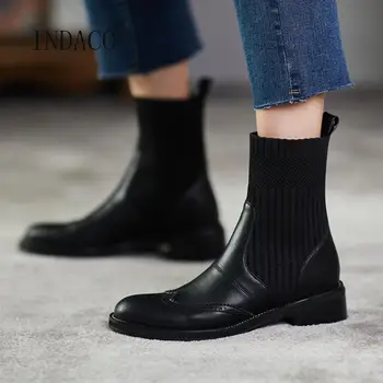 Quality Leather Boots Women Winter Shoes Patchwork Short Boots Black Brown Round Toe Warm Ankle Boots 
Quality Leather Boots Women Winter Shoes Patchwork Short Boots Black Brown Round Toe Warm Ankle Boots