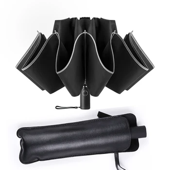 Business Automatic Umbrella Reverse Folding Umbrella With Reflective Strips Umbrellas Rain For Men Women Windproof Male Parasol
Business Automatic Umbrella Reverse Folding Umbrella With Reflective Strips Umbrellas Rain For Men Women Windproof Male Parasol
