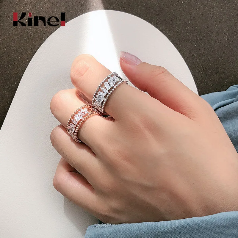 Kinel 100% 925 Sterling Silver Rose Gold Rings for Women Irregular Zircon Wedding Engagement Ring Fine Jewelry Wholesale
Kinel 100% 925 Sterling Silver Rose Gold Rings for Women Irregular Zircon Wedding Engagement Ring Fine Jewelry Wholesale