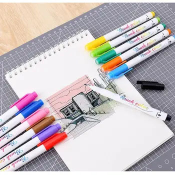 12 Fluorescent Colors Calligraphy Marker Brush Pens Small Regular Script Art Drawing Signature Painting
12 Fluorescent Colors Calligraphy Marker Brush Pens Small Regular Script Art Drawing Signature Painting