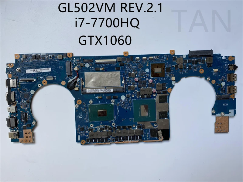 Notebook motherboard For ASUS GL502VM REV.2.1 with i7-7700HQ CPU GTX1060 GPU DDR4 Fully tested and works perfectly | Компьютеры и офис