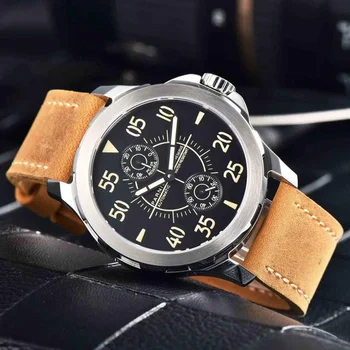 Parnis 44mm Automatic Watch Men Mechanical Wrist Watch Luminous Waterproof Power Reserve Auto Date Leather Strap Men's Watch
Parnis 44mm Automatic Watch Men Mechanical Wrist Watch Luminous Waterproof Power Reserve Auto Date Leather Strap Men's Watch