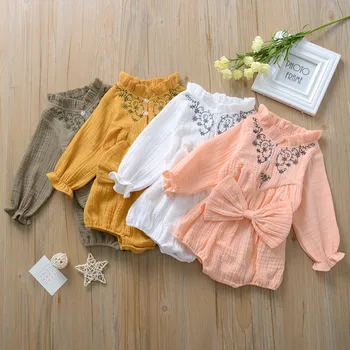 lovely Fashion Cotton Blend Newborn Infant Baby Girls Embroidered Bow Ruffle Romper Autumn Clothes Free shipping H4
lovely Fashion Cotton Blend Newborn Infant Baby Girls Embroidered Bow Ruffle Romper Autumn Clothes Free shipping H4