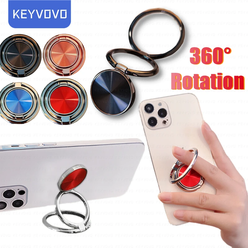360 Rotation Foldable Mobile Phone Stand Back Ultra Thin Ring Holder Multi Angle Portable Desk Finger Kickstand Universal | Мобильные