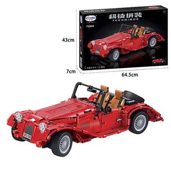 1141Pcs/Set 1:10 Scale MOC Convertible Vintage Car Vehicle Building Kit DIY Construction Model Building Figure
1141Pcs/Set 1:10 Scale MOC Convertible Vintage Car Vehicle Building Kit DIY Construction Model Building Figure