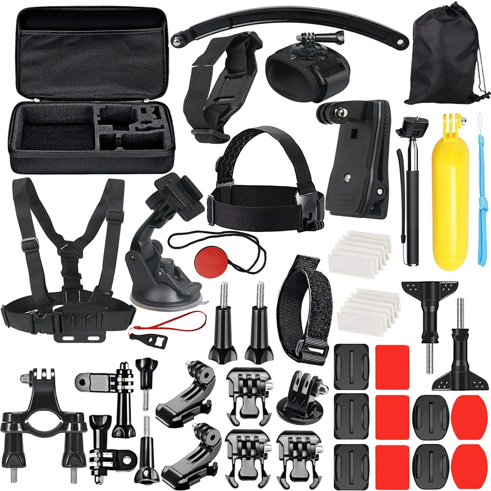 51 In 1 Basic Action Camera Accessory Kit Set With Selfie Stick for GoPro Hero 7/6/5/4/3+ Xiaomi Yi 4K SJCAM for Swimming Travel
51 In 1 Basic Action Camera Accessory Kit Set With Selfie Stick for GoPro Hero 7/6/5/4/3+ Xiaomi Yi 4K SJCAM for Swimming Travel