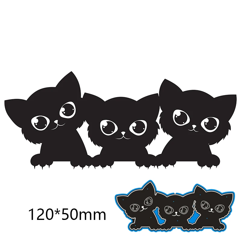 120*50mm 3pcs cat Creative New Metal Cutting Dies Scrapbook Embossing Paper Craft Album Card Punch Knife
120*50mm 3pcs cat Creative New Metal Cutting Dies Scrapbook Embossing Paper Craft Album Card Punch Knife