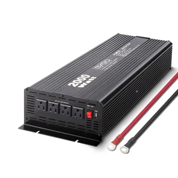 BYGD Power Inverter 2000W 12V DC to 220V/110V AC Converter with 4 Outlets and 1x2.4A USB Ports Car Inverter
BYGD Power Inverter 2000W 12V DC to 220V/110V AC Converter with 4 Outlets and 1x2.4A USB Ports Car Inverter