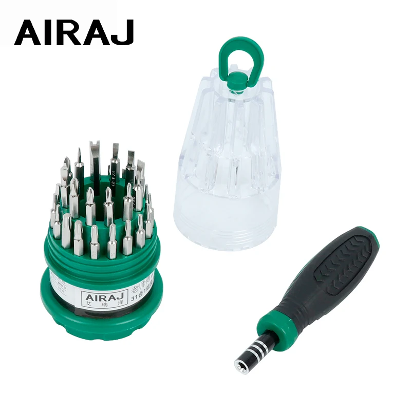 AIRAJ 31in1 Precise Screwdriver Set Multifunctional Hand Tool Kit Repair for Mobile Phone,Laptop,Watch,for Home Appliance
AIRAJ 31in1 Precise Screwdriver Set Multifunctional Hand Tool Kit Repair for Mobile Phone,Laptop,Watch,for Home Appliance