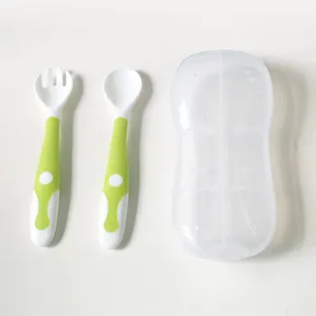 Eco-friendly Portable Baby Kids Infant Self-feeding Flatware Training PP Foldable Bent Fork Spoon Set
Eco-friendly Portable Baby Kids Infant Self-feeding Flatware Training PP Foldable Bent Fork Spoon Set